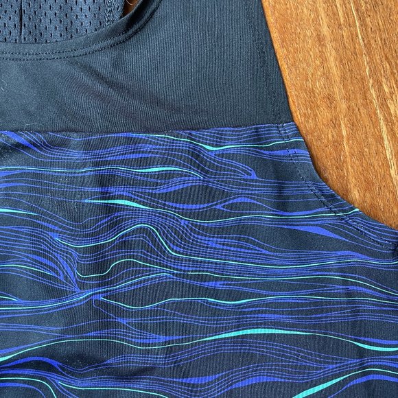 Under Armour YLG Black / Purple / Teal Tank Top - Picture 3 of 6